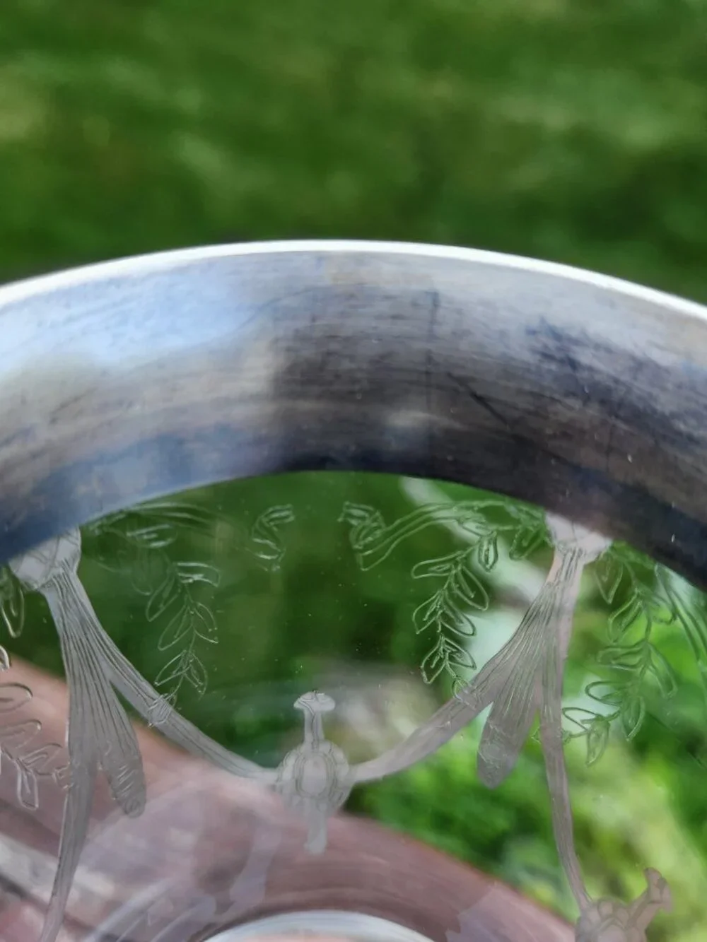 Pair Arte Italica Silver Overlay Laurel Wreath Bowtie Wine Water Goblet Glass 6